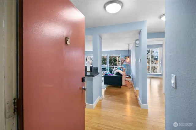 Hard surface flooring throughout the home.