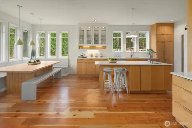 Sophisticated Kitchen & gorgeous built in Dining Nook