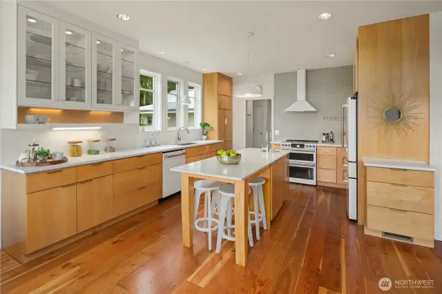 Newer Appliance, Custom European Framless Maple Cabinetry