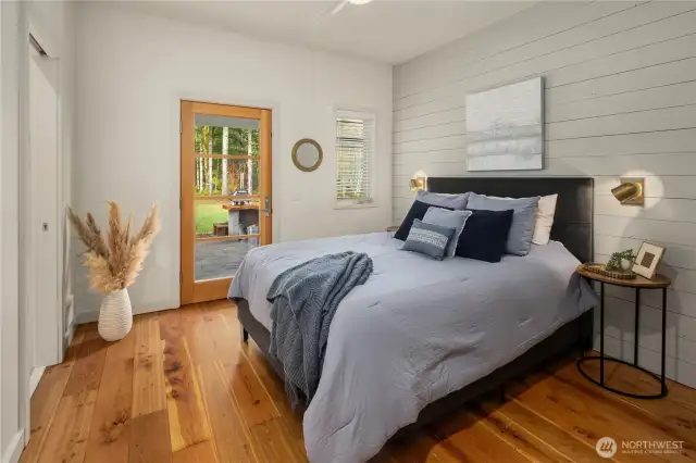 Main Floor Primary bedroom with beautiful private patio