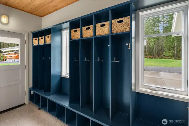 The Best Mud Room Ever! It even has heated floors.