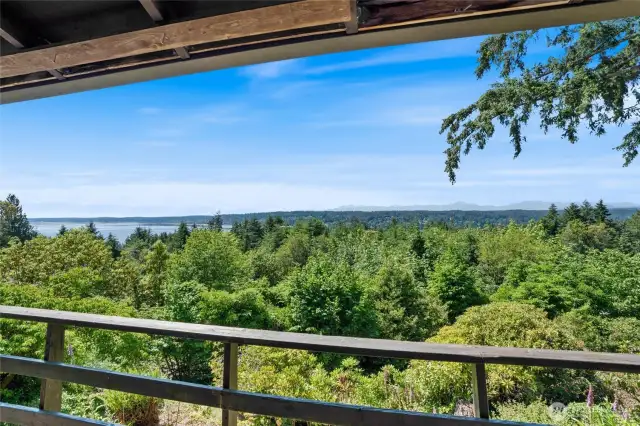 Views of Henderson Bay and the Olympics are enjoyed from almost evey room of this home.