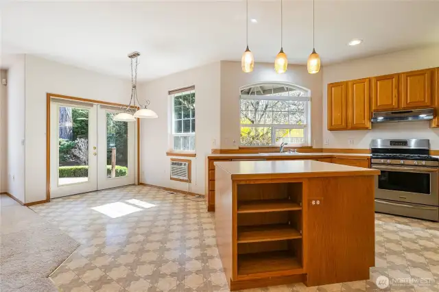 Smaller dining area off kitchen