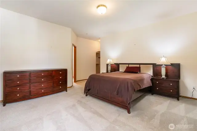 Huge bedroom in this primary suite