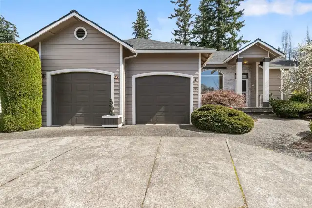 Staggered garage parking makes for oversized garage!