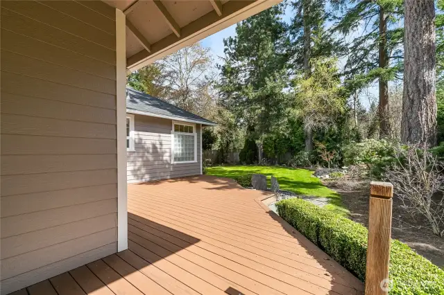 Relax on this serene back deck!