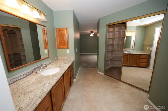 Master bathroom and closet