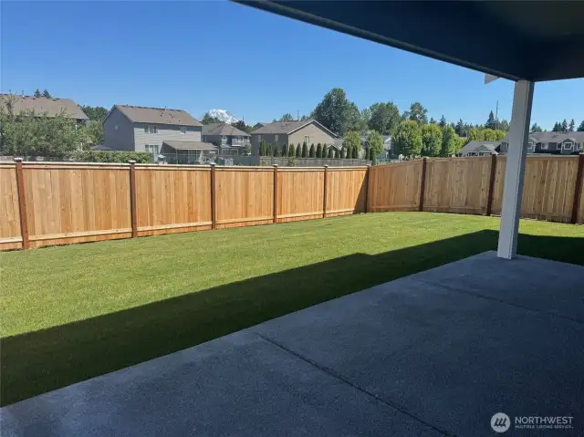 Backyard with gorgeous view of Mt. Rainier!