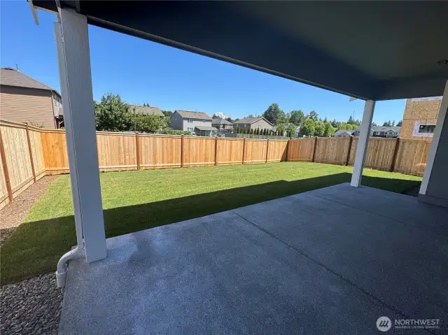 Fully fenced backyard with a view!