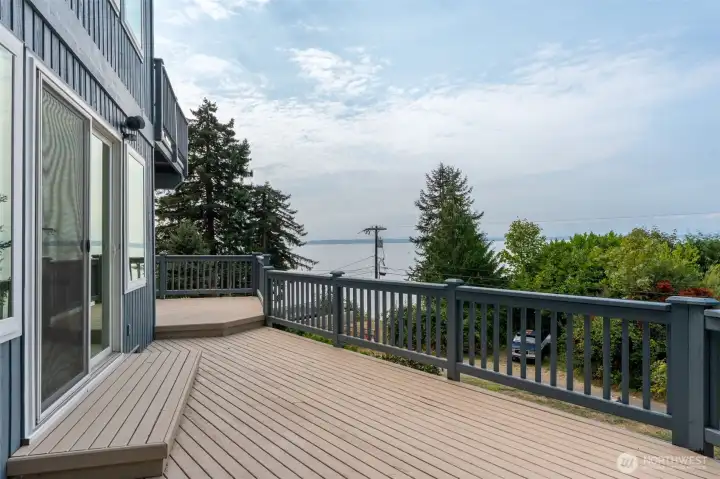 Enjoying the outside whether you are on the top deck or bottom.