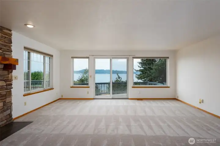 And an easy step out to an expanded deck from the sliding doors