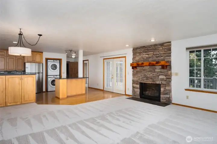 French doors can be a main entrance for lower level.