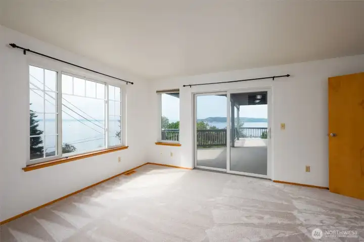 Primary bedroom on lower level