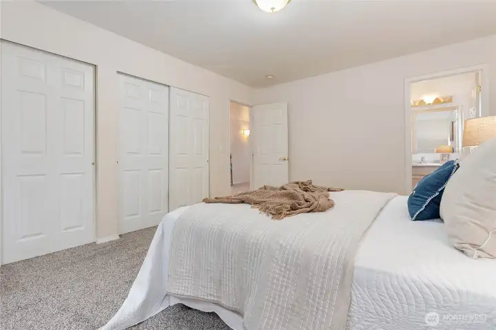 Wall of closet space