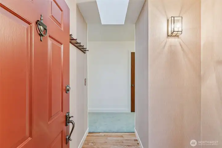 As you enter the house, there is a welcoming foyer. To the left of the hallway is the kitchen, formal dining and living room, plus a great family room. To the right are all 4 bedrooms.