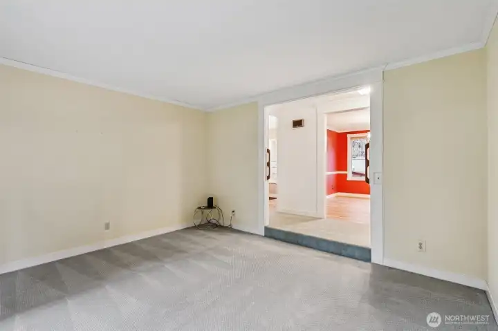 Another view of the living room. The dining room is across.