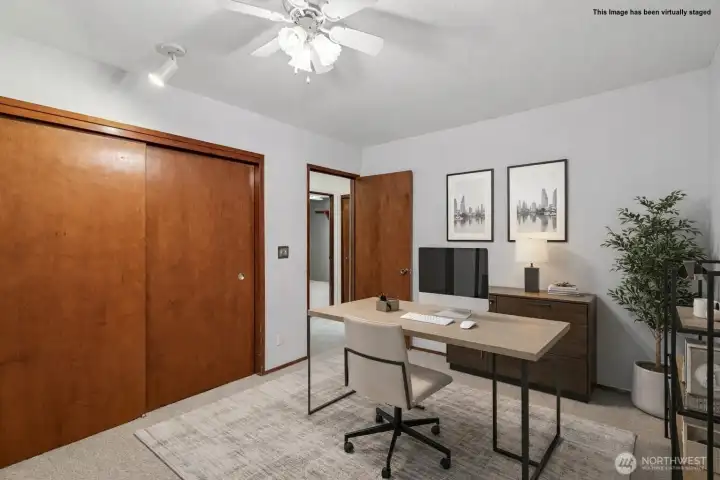 *Virtually staged image* of bedroom no.3.