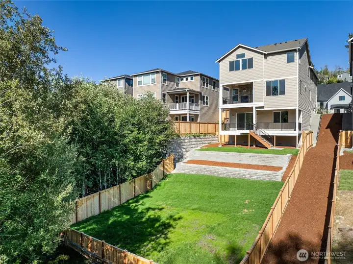 You don't see yards like this with new construction. Room to create your own sanctuary