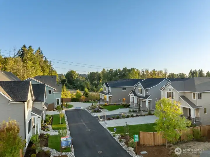 A quiet enclave of homes-100% complete!