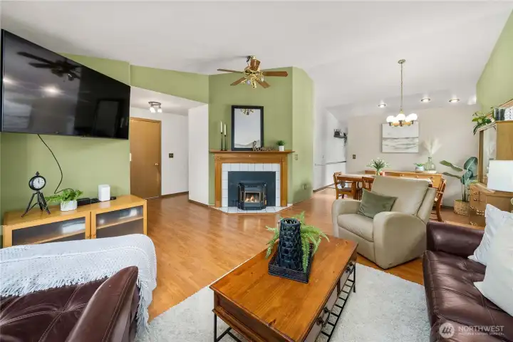 Functional floor plan gives you open space in the common areas, and privacy between the bedrooms.