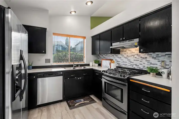 Gas cooking and kitchen updates.