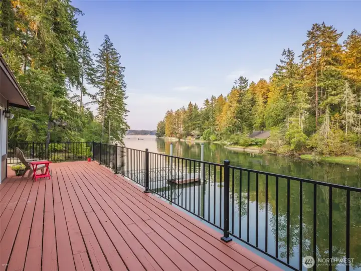 Enjoy sitting on your deck watching for eagles and other wonders of nature in this quiet setting by the water