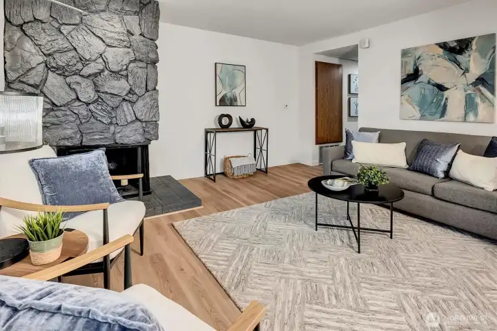 Great wall to mount your TV.