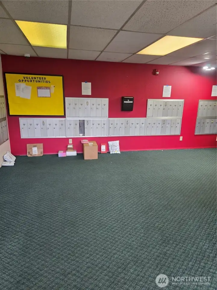 Secured Mail center and parcel area for the complex.