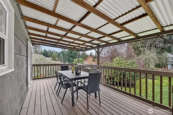 Enjoy time on your private covered deck though out the seasons.