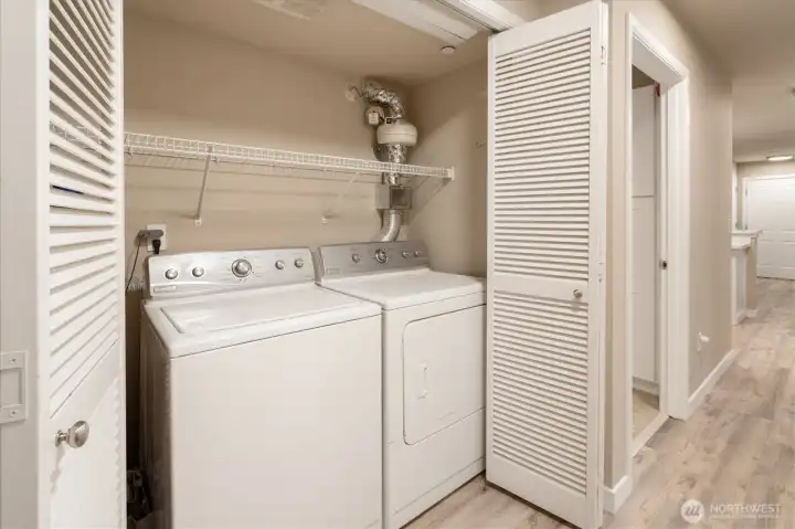 In-unit laundry for everyday convenience.