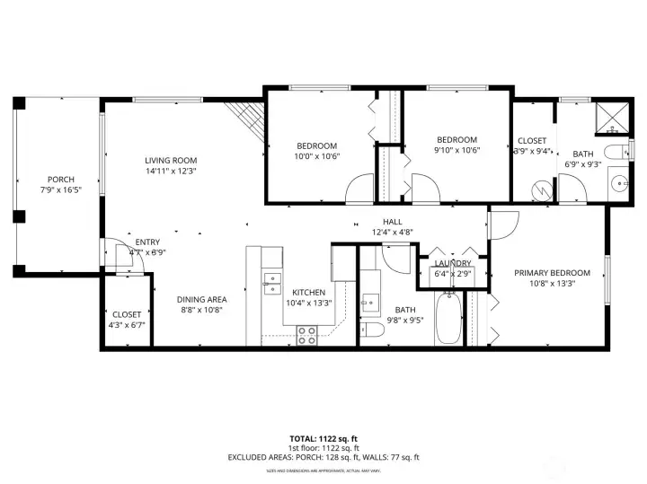 Floor plan with dimensions