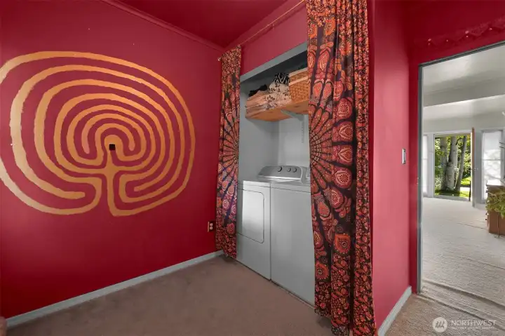 W/D currently in closet for bedroom #3.  Could be moved into garage.