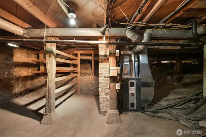Roughed-in basement.
