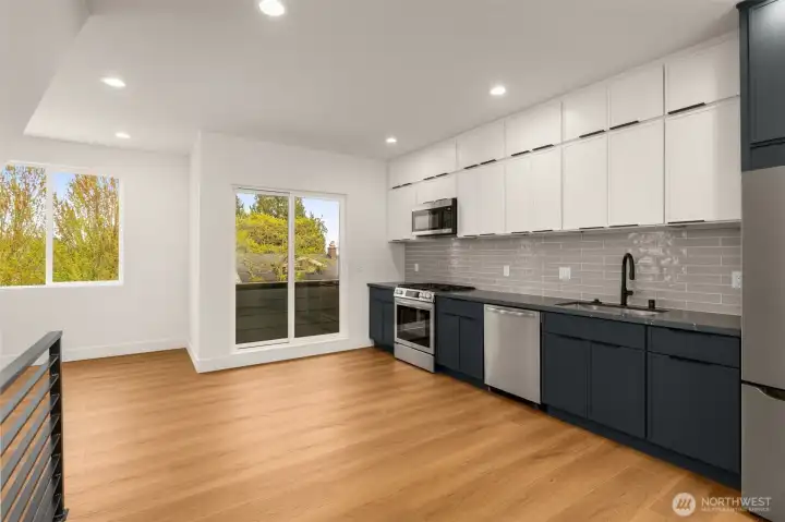 Living areas are on the second level.