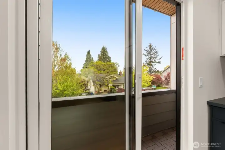 East facing balcony off kitchen to enjoy your morning coffee.