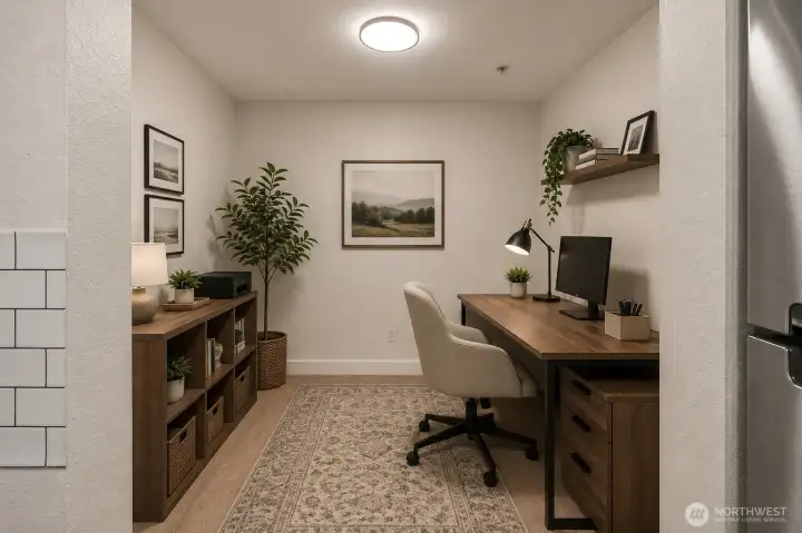 Virtually staged office space Virtually staged office space