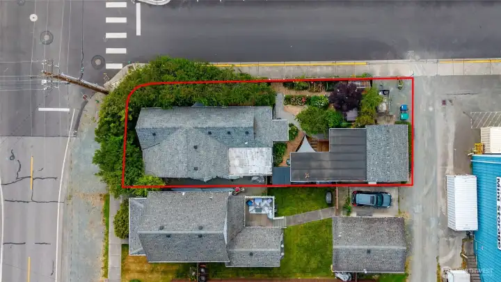 Aerial showing the efficient utilization of all the available space!