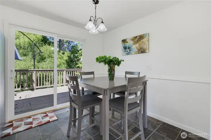 Dining Area Off the Kitchen with Sliding Door Out to the Deck Dining Area Off the Kitchen with Sliding Door Out to the Deck