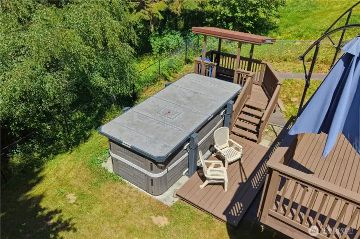 Aerial View of the Back & Swim Spa Aerial View of the Back & Swim Spa