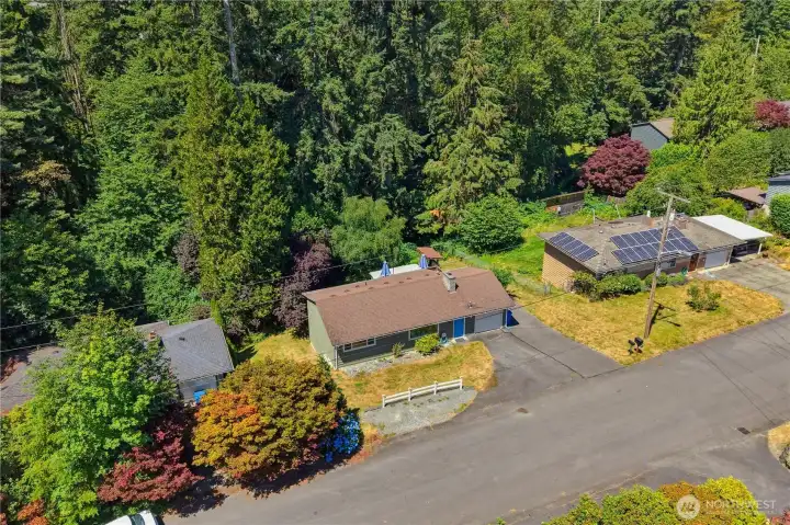 Aerial View of Home Area. Peaceful & Secluded Aerial View of Home Area. Peaceful & Secluded