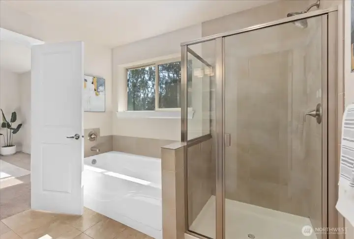 Large shower and tob