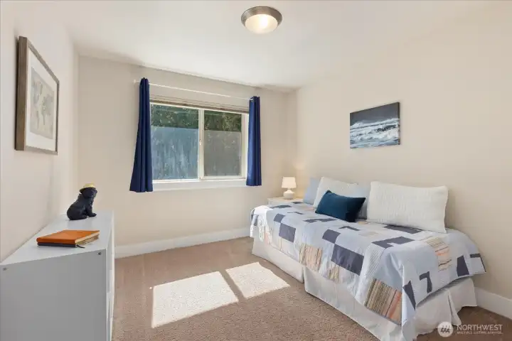 Fourth bedroom - window facing greenbelt