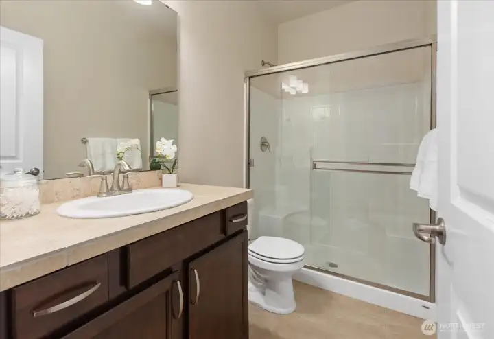 Downstairs bathroom - walk in shower