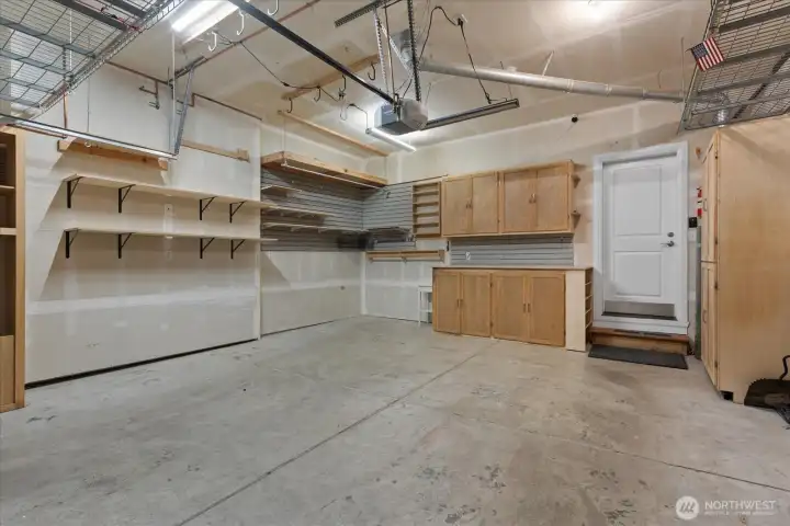 Loads of storage, plus plumbed for an air system for a compressor.