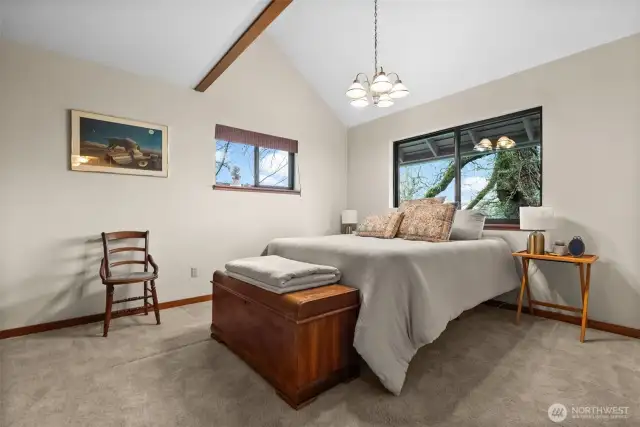 Spacious bedroom on upper level