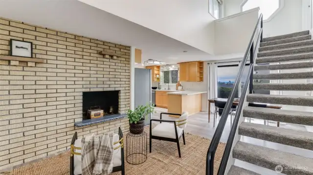 Sitting area off of the kitchen