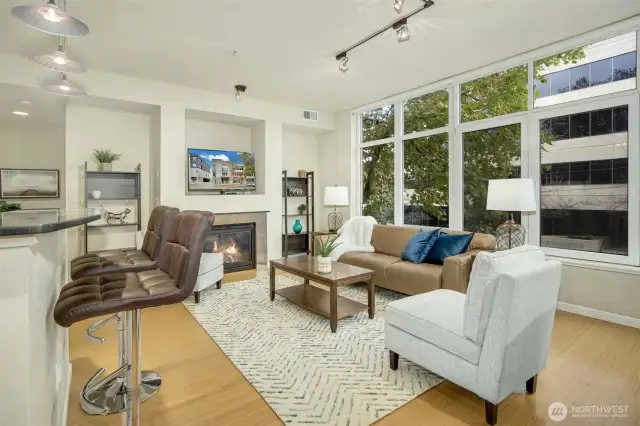 Everything on one floor and a spacious open floorplan greet you as you enter.
