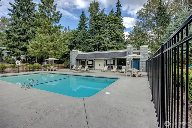 Pool and clubhouse for the residents