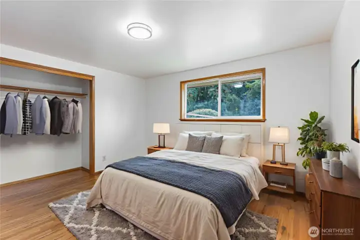 Virtually staged. primary bedroom