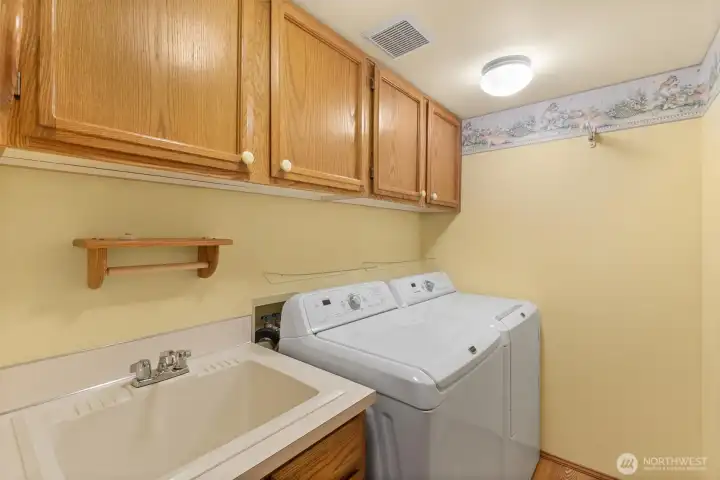 GOOD SIZED LAUNDRY ROOM W/SINK DOWNSTAIRS.  ALL APPLIANCES COME WITH THE HOME!